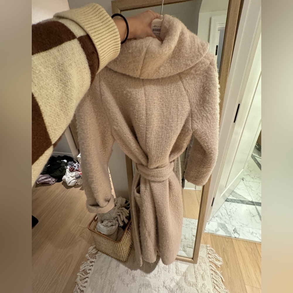 Express Sherpa Size Small Wool-Blend Label Shaut … - image 5